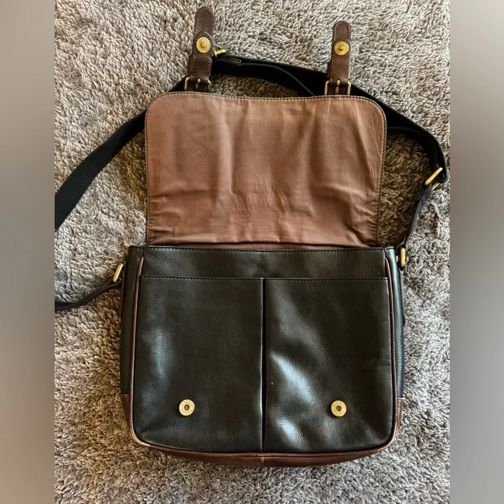 FOSSIL Canyon Commuter Brown Leather Messenger Bag